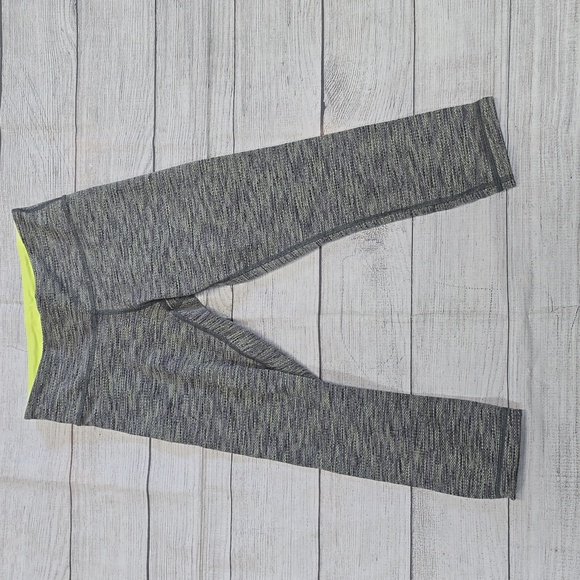 EUC 💎 Lululemon Wunder Under Crop Leggings 4 Green Space Dye Mid Rise SIZE 4 - Picture 6 of 8